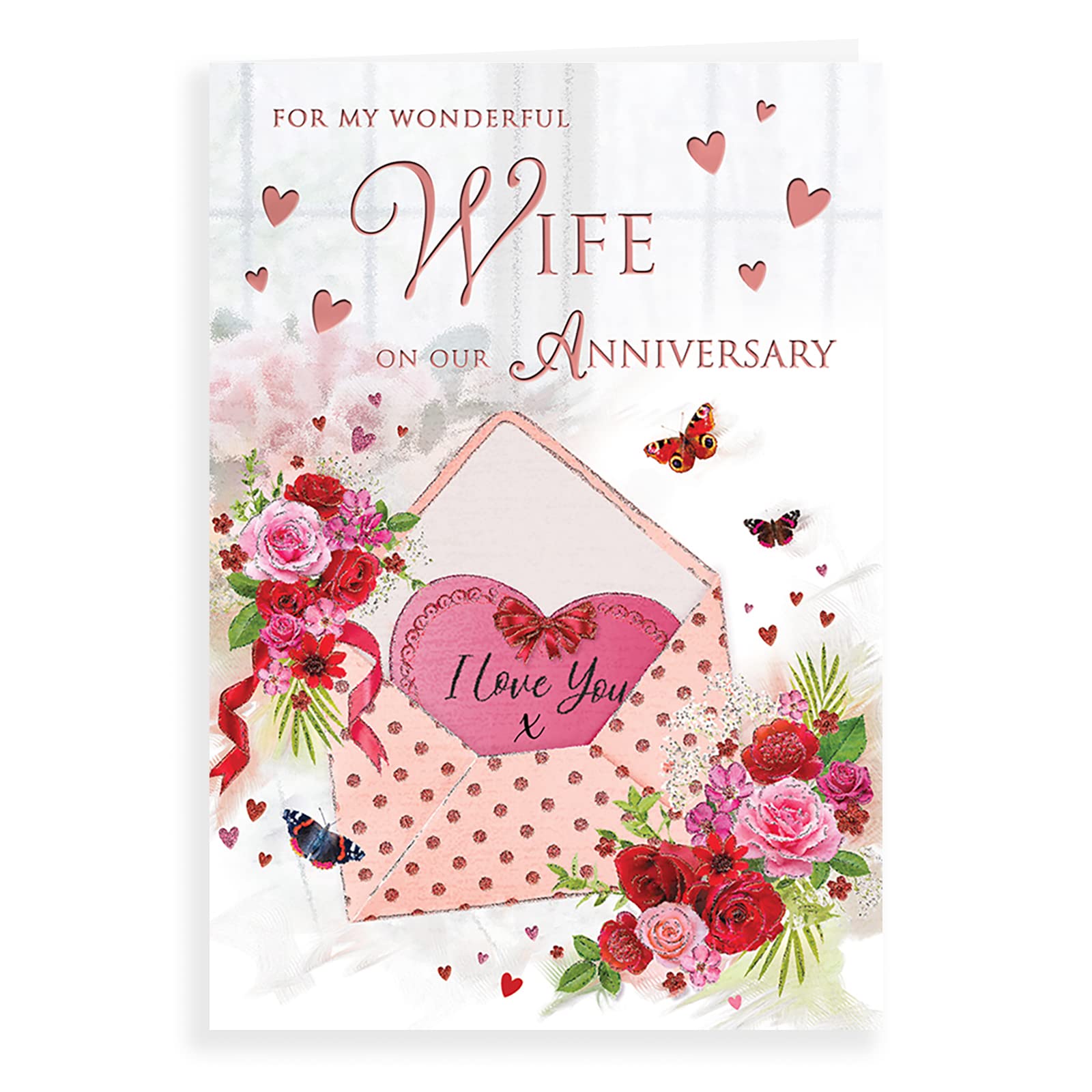 Wife Anniversay Card - Foil Finish - Regal Publishing 9"" x 6""