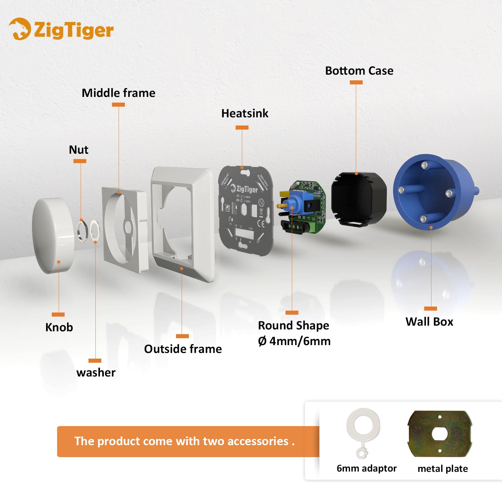 ZigTiger WiFi LED-dimmer, intelligente dimmer zonder neutrale geleider, domotificaat, compatibel met Alexa en Google Home, iOS en Android app, geen hub nodig, dimbare lichten ZigTiger WiFi LED-dimmer, intelligente dimmer zonder neutrale geleider, domotificaat, compatibel met Alexa en Google Home, iOS en Android app, geen hub nodig, dimbare lichten