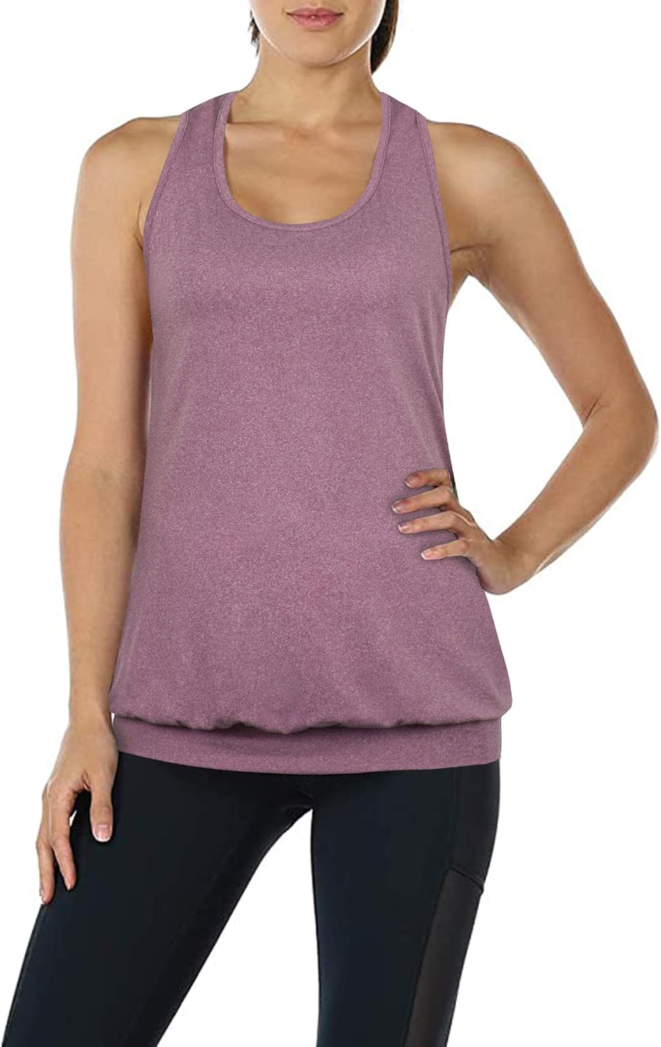Banded bottom workout tops Clearance