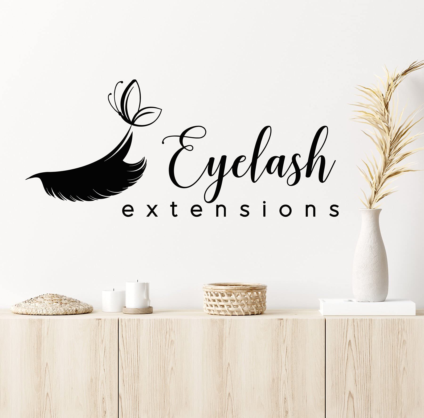 Eyelash Beauty Parluor Wall Sticker Spa Decal Hair Salon Barbershop Stylish Quotes Make Up Nail Art L X H 55 X 35 Cms-image-38