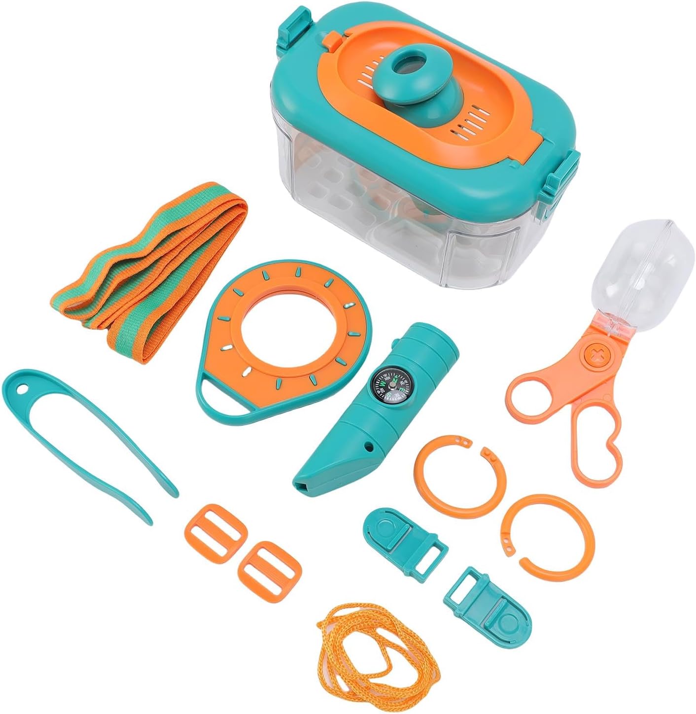 Zunate Kids Adventure Kit, Interactive Outdoor Camping Exploration Toys with Compass and Tweezers for Boys and Girls, Portable Set for Playtime