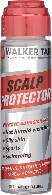 Protector para el cuidado del cuero cabelludo - Kit de líquido transparente fácil de aplicar - Resistente al agua para uso deportivo más prolongado - Funciona con cinta adhesiva o pegamento para peluca de encaje o - 1,4 oz