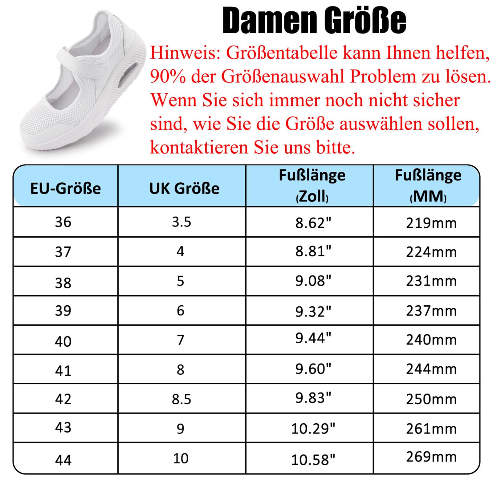 Git-up Damen Walking Schuhe mit Klettverschluss Atmungsaktives Vermascht Krankenschwester Schuhe Leichtes Memory Schaum Luftkissen Sneaker