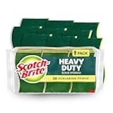 Scotch-Brite Heavy Duty Scrub Sponge, 9 Kitchen Sponges Designed for Tough Messes in the Kitchen that Last 3X Longer*, Best for Cast Iron Skillets and Outdoor Grills, Flexible, Durable, and Strong