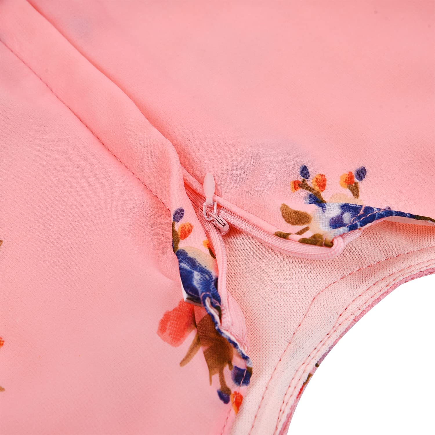 Wish Karo Girls Wear Frock Dress Georgette (fe85RLorg_Peach_9-12mths) 2