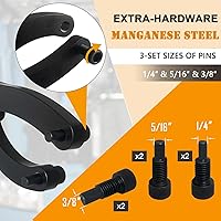 Vista 4 de Llave inglesa pesada, llave de tuerca de glándula ajustable, equipada con pasadores, guantes y toallas de 1/4 ", 5/16" y 3/8", forjada de acero al