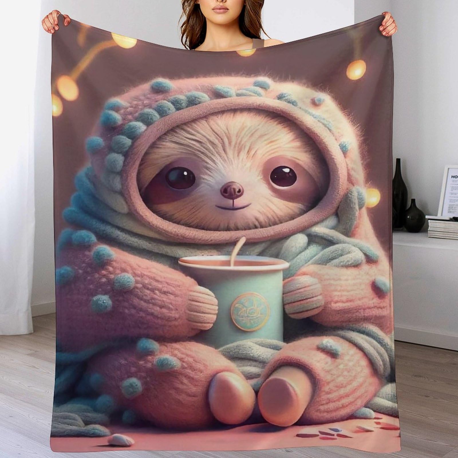 Couverture polaire paresseux mignon pour des soirées cocooning chaleureuses