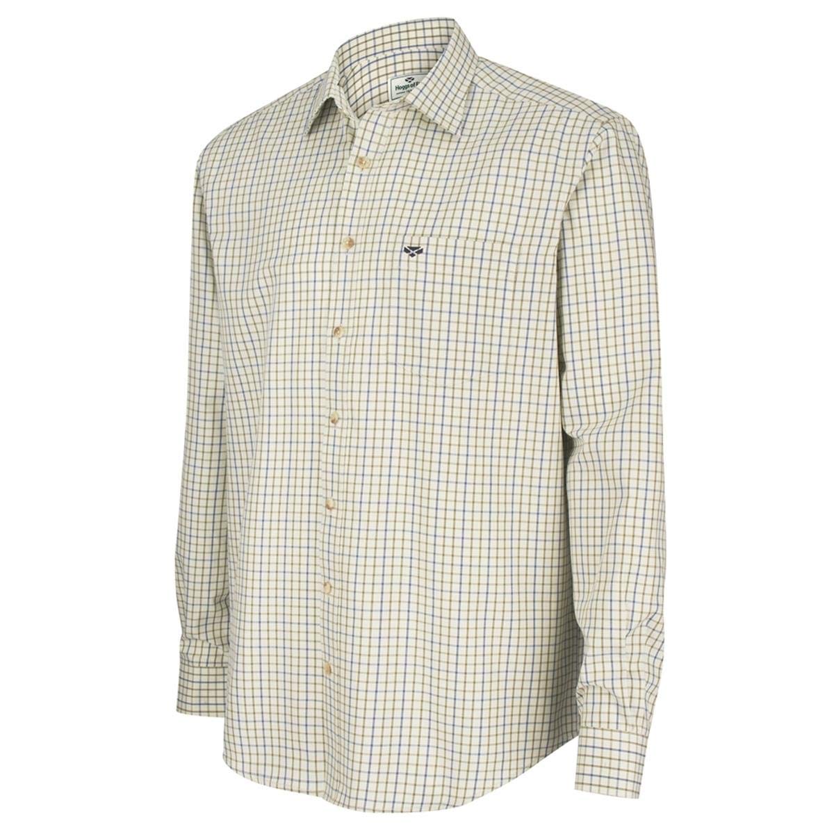 Hoggs of Fife Inverness Cotton Tattersall Shirt - Navy/Olive XXX-Large Blue