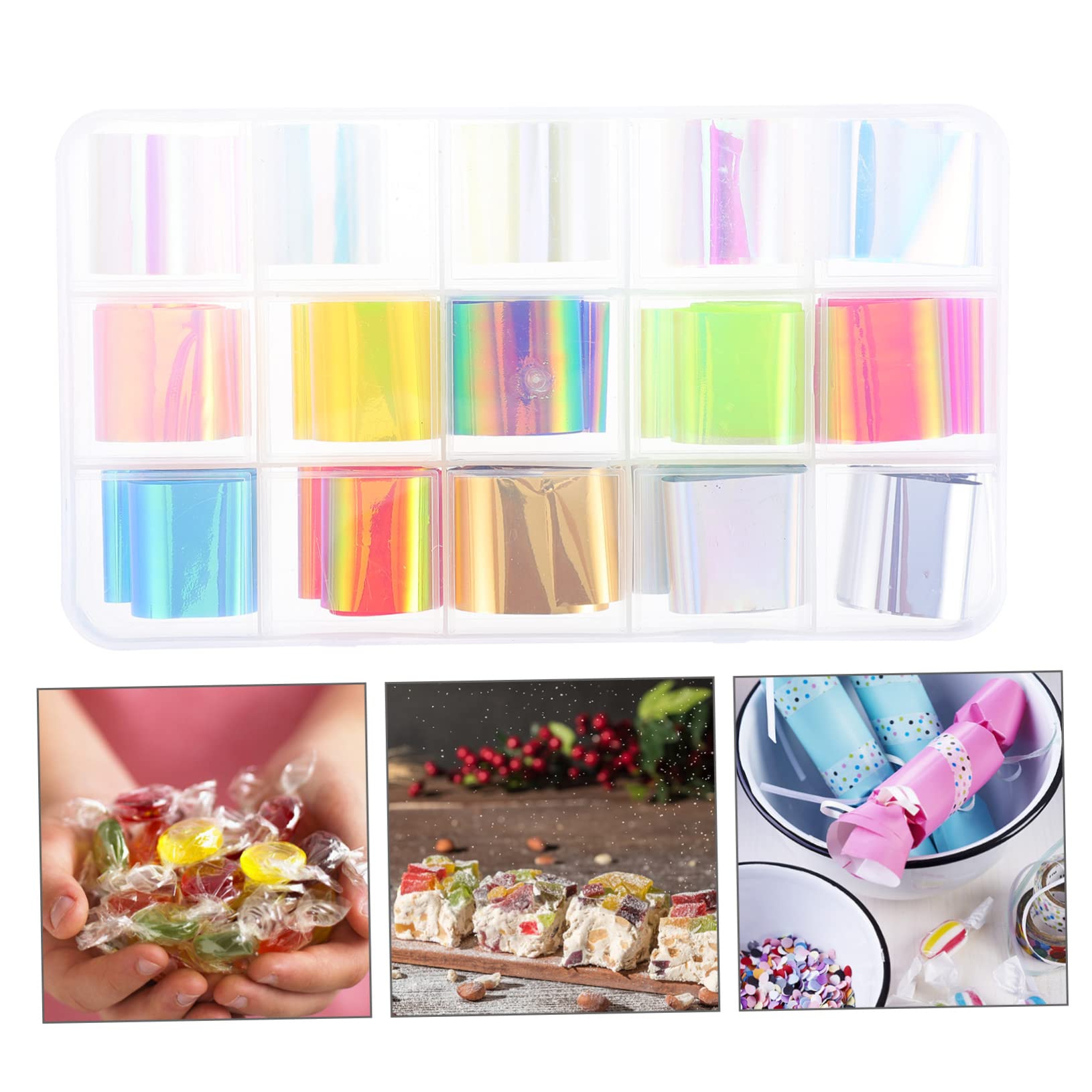 KICHOUSE Diy Candy Wrappers 30 Rolls Nougat Packaging Decorative Baking Paper for Boys and Girls Parties