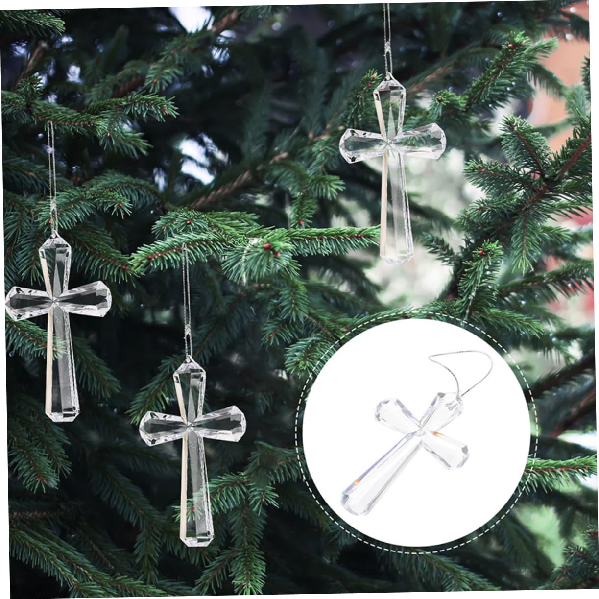 5 Sets Osterkreuz-Ornamente Dekoratives Acryl- Für Osterbaum Und Party 3 Stück X 5