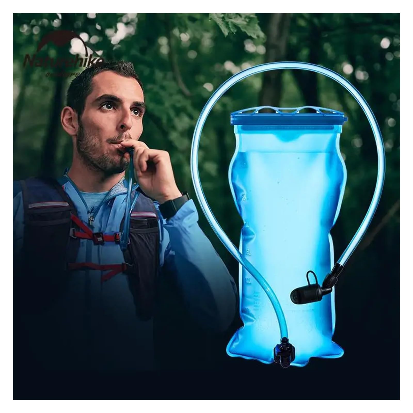 Faltbare Wasserbeutel Wasserblase Trinkrucksack Aufbewahrungstasche Laufen Bergsteigen Wandern Wasserbeutel Outdoor Wasserblase(Color:2L)