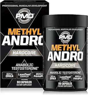 PMD Methyl Andro Hardcore - Support Testosterone for Lean Muscle & Strength Gains-Weightlifting and Workout Performance- Dietary Supplement (90 Capsules)