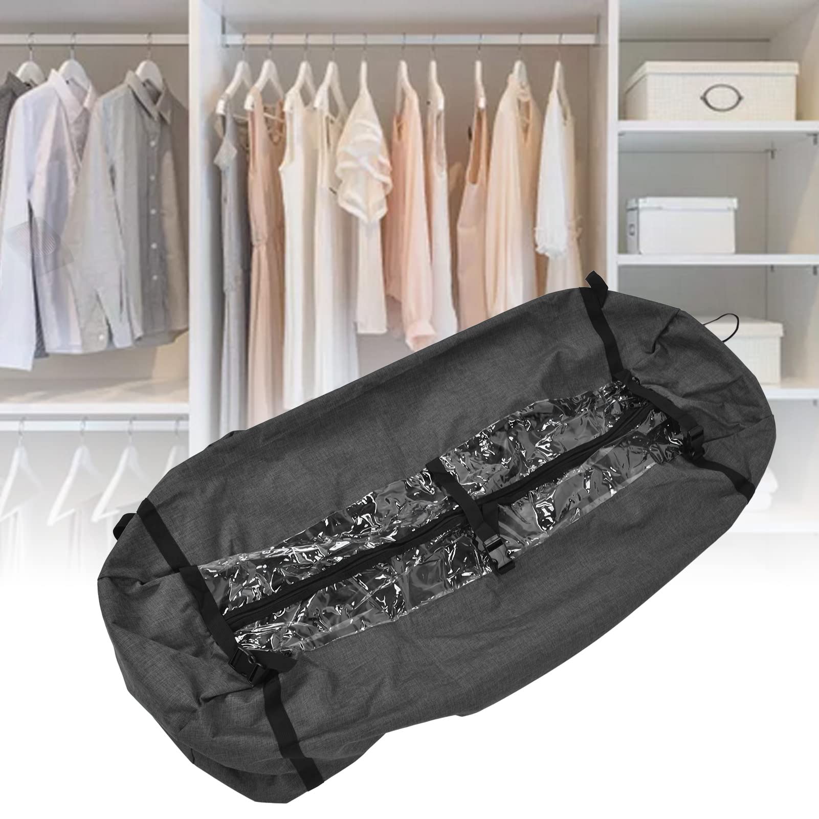 Kleidersack zum Aufhängen, staubdicht, 600D-Oxford-Stoff, transparenter Reißverschluss, Aufbewahrungshülle für Kleidung im Schrank, Reisen