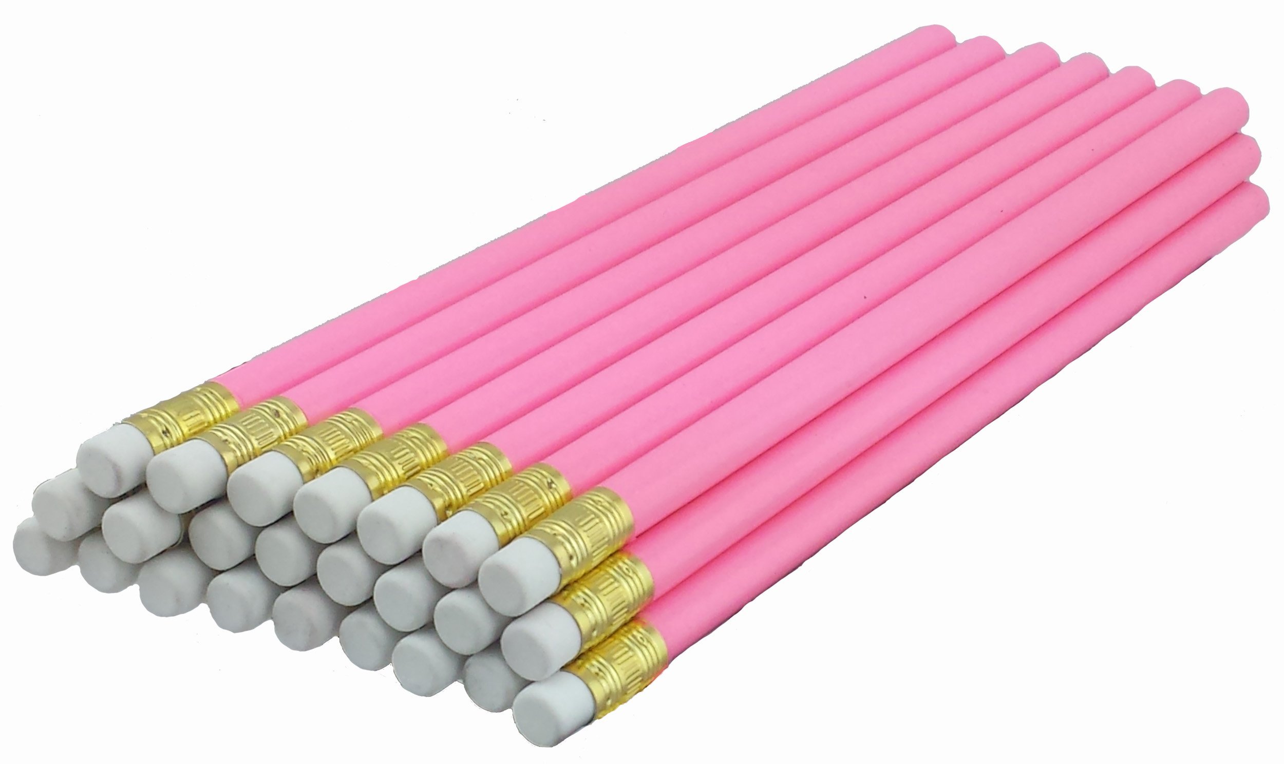 Ezpencils – Corps Rose Crayons à papier avec gomme Blanc – 36 Pkg – Anti Traces gomme – # 2 mine HB – Unsharpened – non-branded par Ezpencils