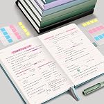 EMSHOI Lined Journal Notebook - 320 Numbered Pages, A5 College Ruled Notebooks with Contents, 100GSM Thick Paper, Hardcover Leather Journals for Women Men Work School Writing, 5.75 x 8.38-Green