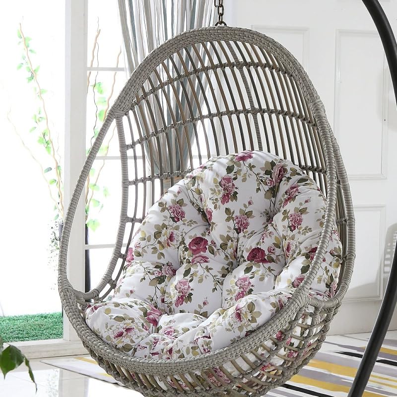 LSyySy Garden Patio Rattan Swing, Swing Chair Cushion Pads, Egg Hammock Chair Cushion Egg Shaped Chair Furniture Decoration Cushion for Outdoor/Indoor Garden Patio Furniture