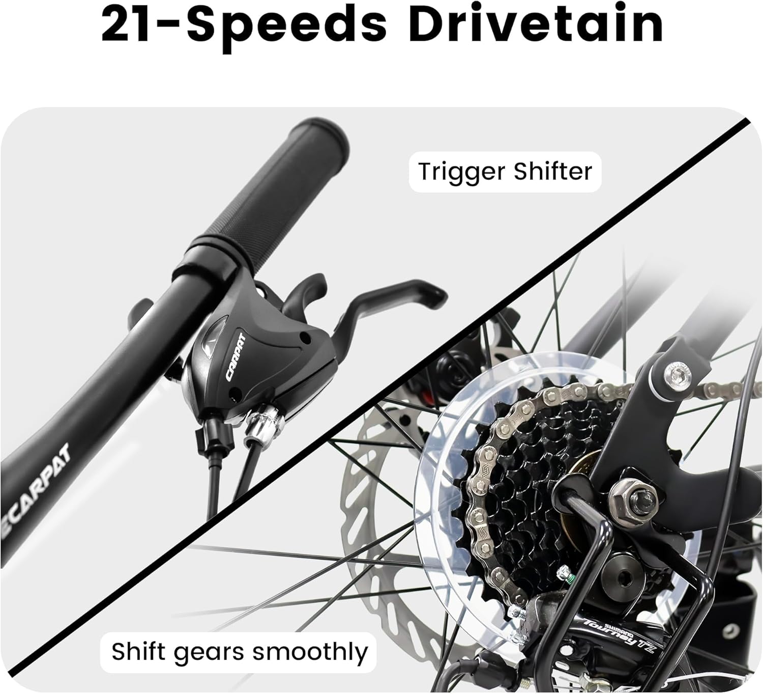 24/26/27.5 Inch Mountain Bike, Front/Full Dual Suspension Mens Womens Mountain Bike,21 Speed Disc Brake Adult Bicycles for Trail Commuter City Snow