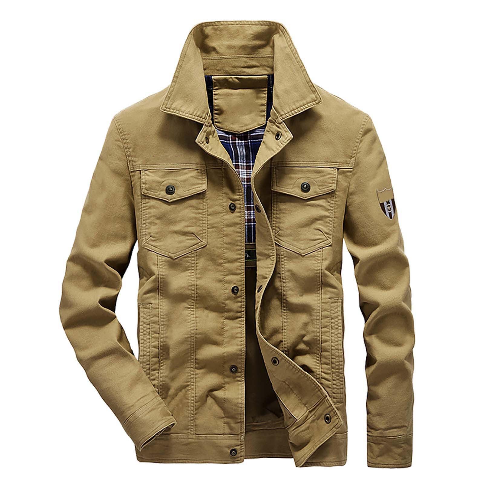 Giacca estiva da uomo per attività all'aria aperta, per escursionismo, jeans tattici, giacca cargo, giacca in denim, giacca per il tempo libero, vintage, classica, giacca da trekking, giacca