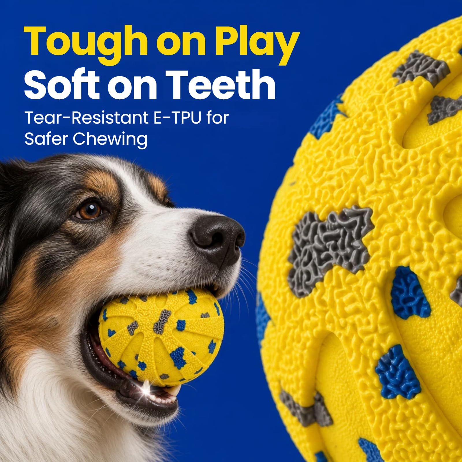 Pelota interactiva de juguetes para perros, juguetes para perros en movimiento para mantenerlos ocupados, auto rodante y rebote automático, material suave E-TPU IPX7 impermeable
