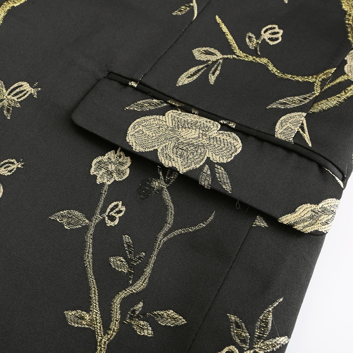 Cloudstyle Mens 2 Piece Floral Dress Suit One Button Dinner Tuxedo Jacket & Pants - Image 7