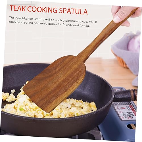 Miniatura 6 de Cuchara de cocina Espátula de cocina de teca Cucharas Cucharas de silicona Utensilios de cocina Huevos Crema Espátula de silicona Espátula para