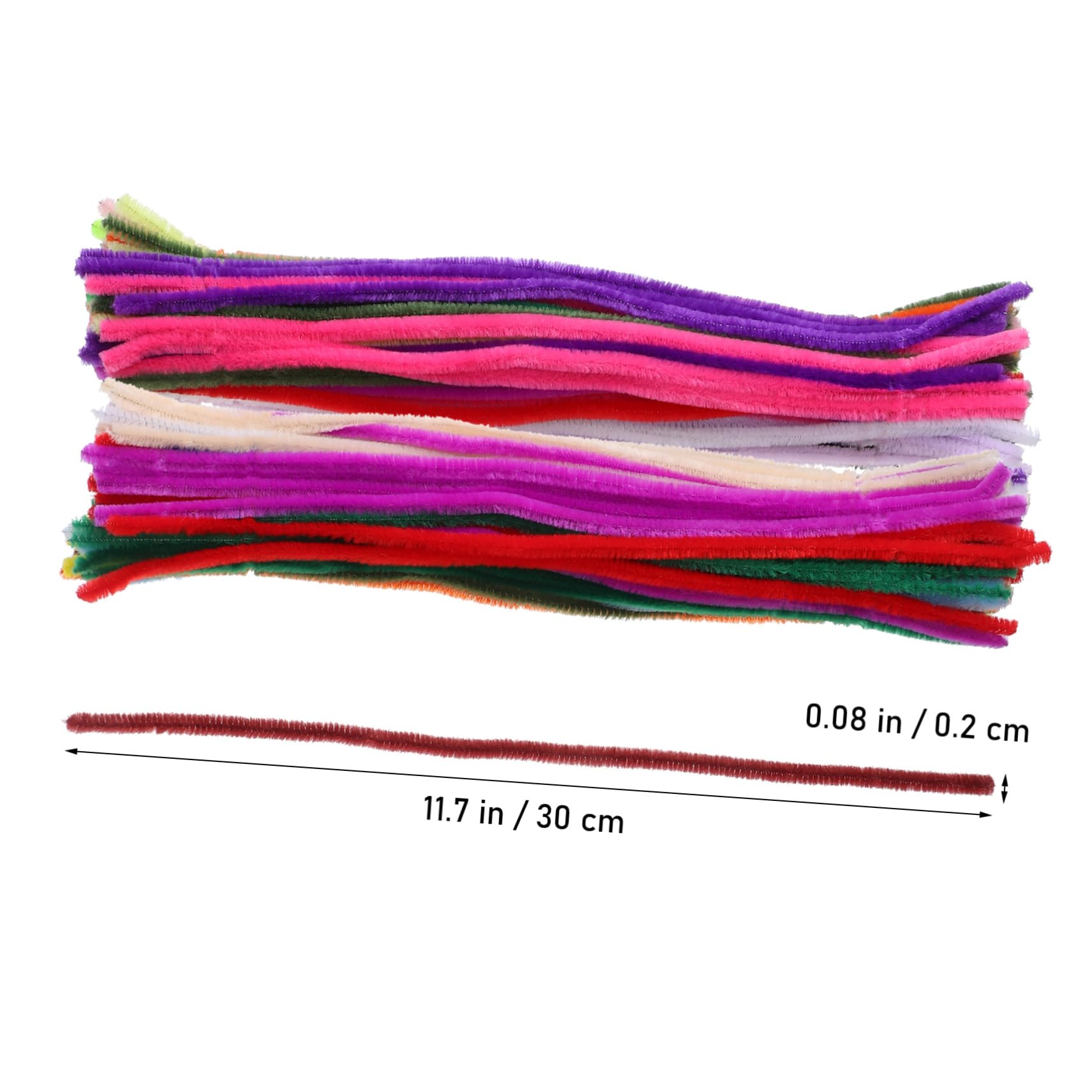 Homoyoyo Material Pack 400 Pcs Flexible Craft Fuzzy Sticks DIY Pipe Cleaners Assorted Colors Soft Fuzzy Stems