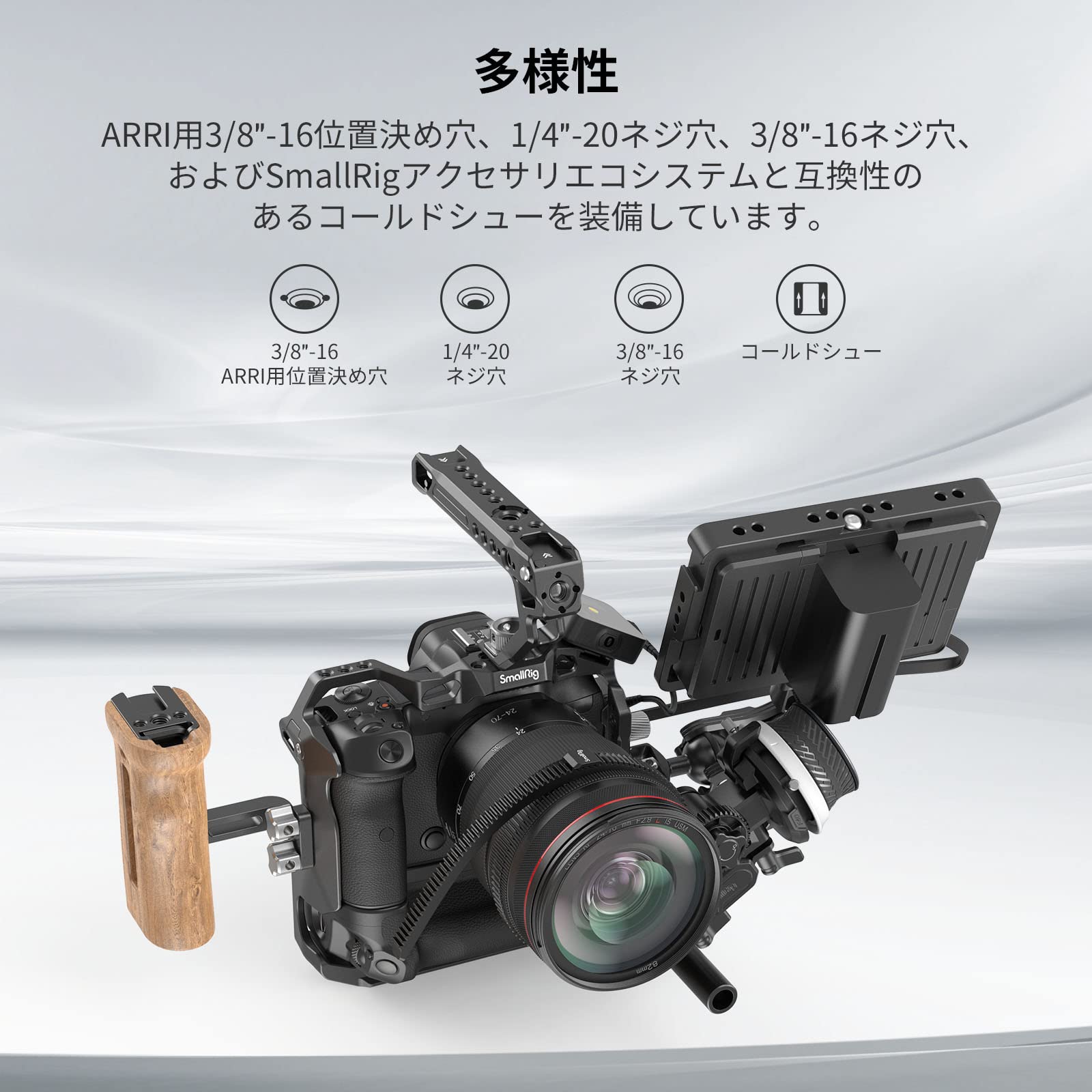 Amazon | SMALLRIG R5 R6用カメラケージ（Canon R5 / R6用、BG-R10用 