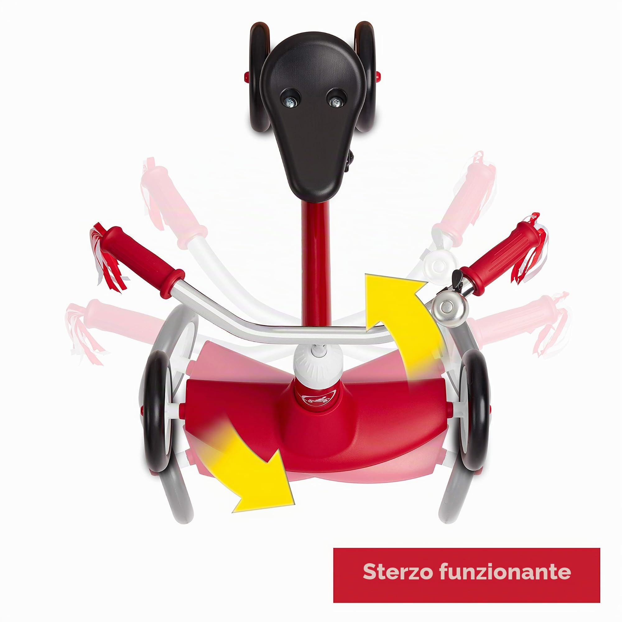 Radio Flyer Scoot About, Macchina cavalcabile bambini, Triciclo bambini giocattolo rosso per bambini da 1 a 3 anni, Interno ed esterno