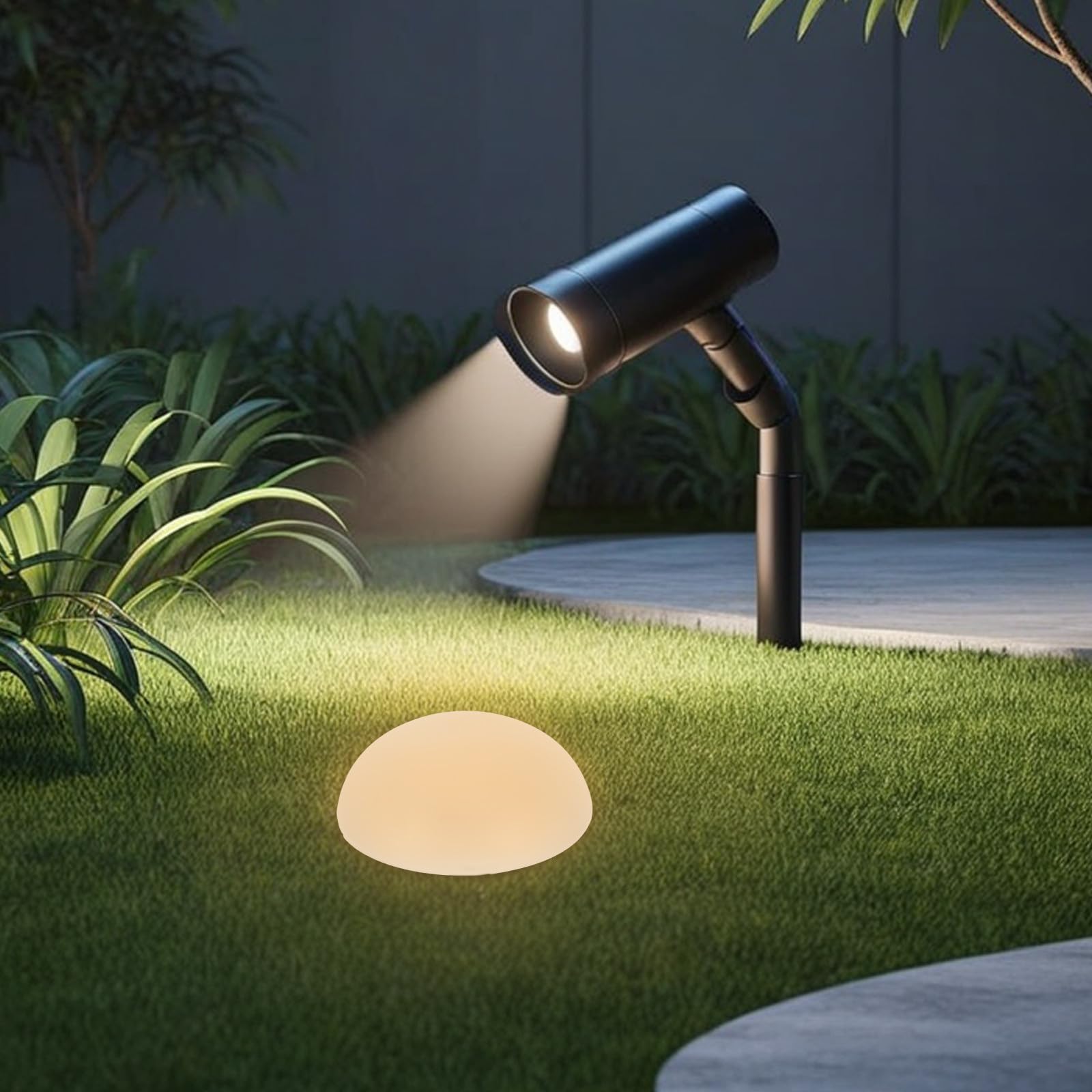 Solar Bodenleuchte Gartenleuchten Solar Kugel Halbkuppel IP65 für Garten