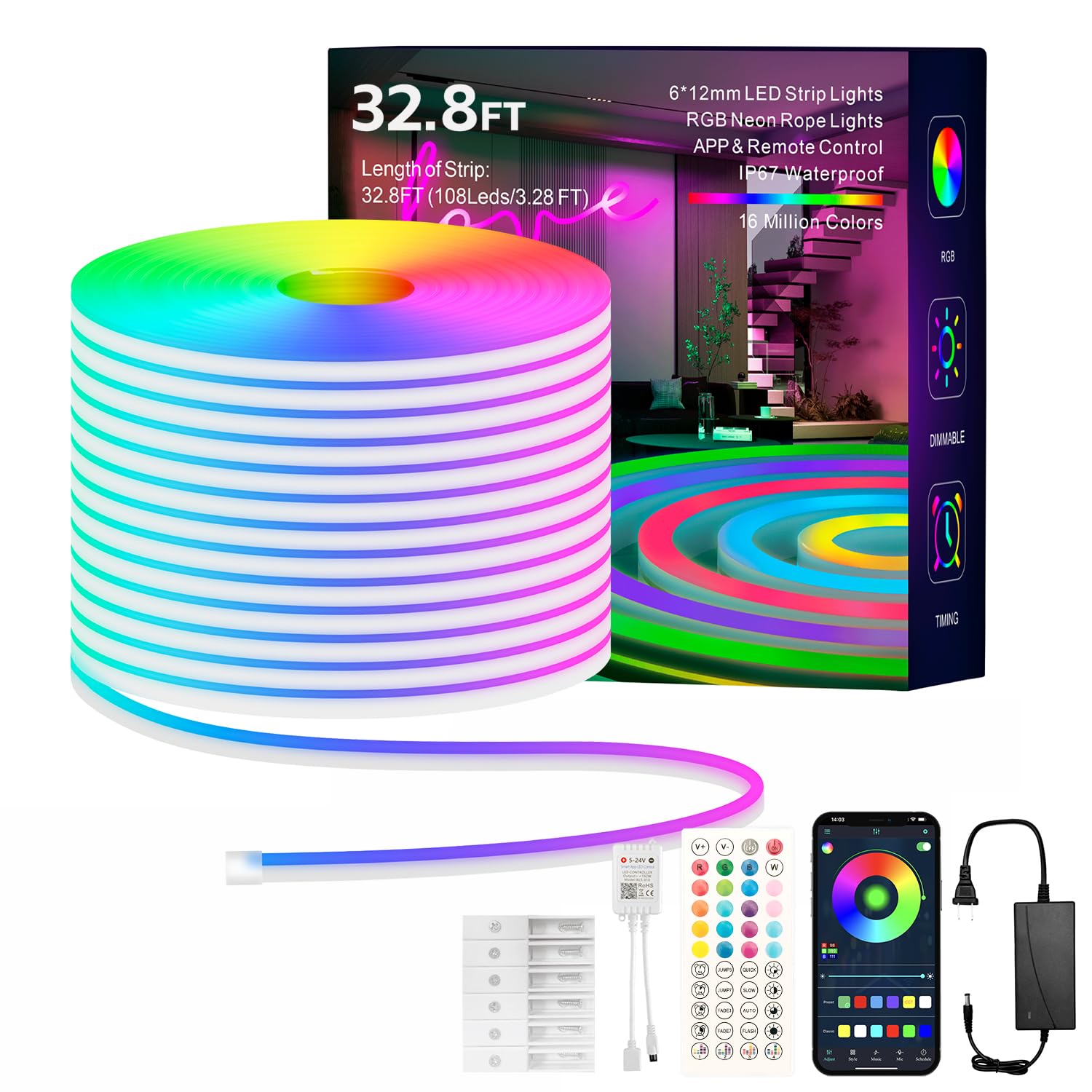 HRDJ Neon Rope Lights