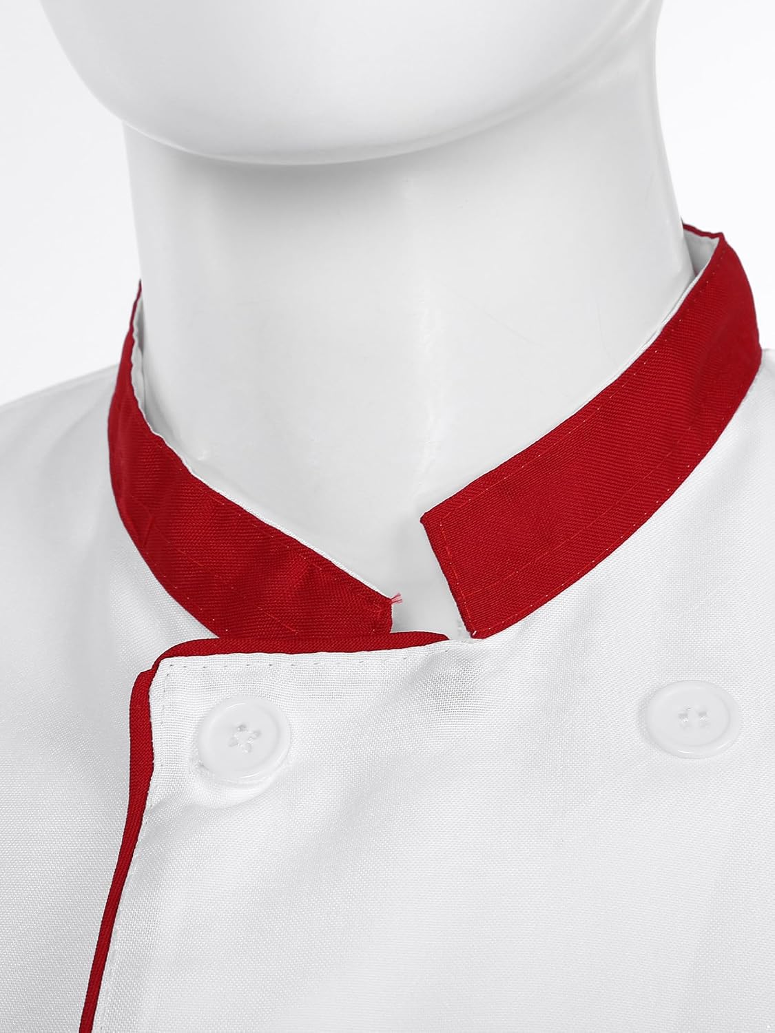 Men's Chef Jacket Long Sleeve Double Breasted Chef Coat Lightweight Jacket Coat Red 3X-Large