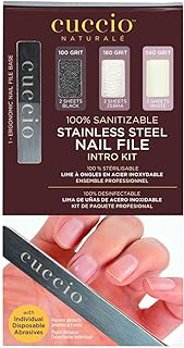 Cuccio Stainless Steel Nail File Pro Pack, Color may vary