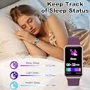Fitness Tracker with 24/7 Heart Rate,104 Sports Modes,Blood Oxygen Blood Pressure Sleep Monitor,IP68 Waterproof Step Calorie Counter Pedometer Activity Trackers for Android&iPhone Women Men (Bordeaux) gallery image