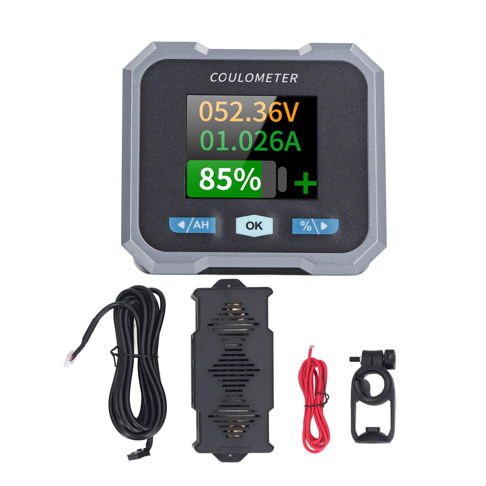Monitor de Capacidad de Batería, Medidor Digital de Estado de Batería para RV, Motocicleta, Carrito de Golf, Batería de Panel Solar