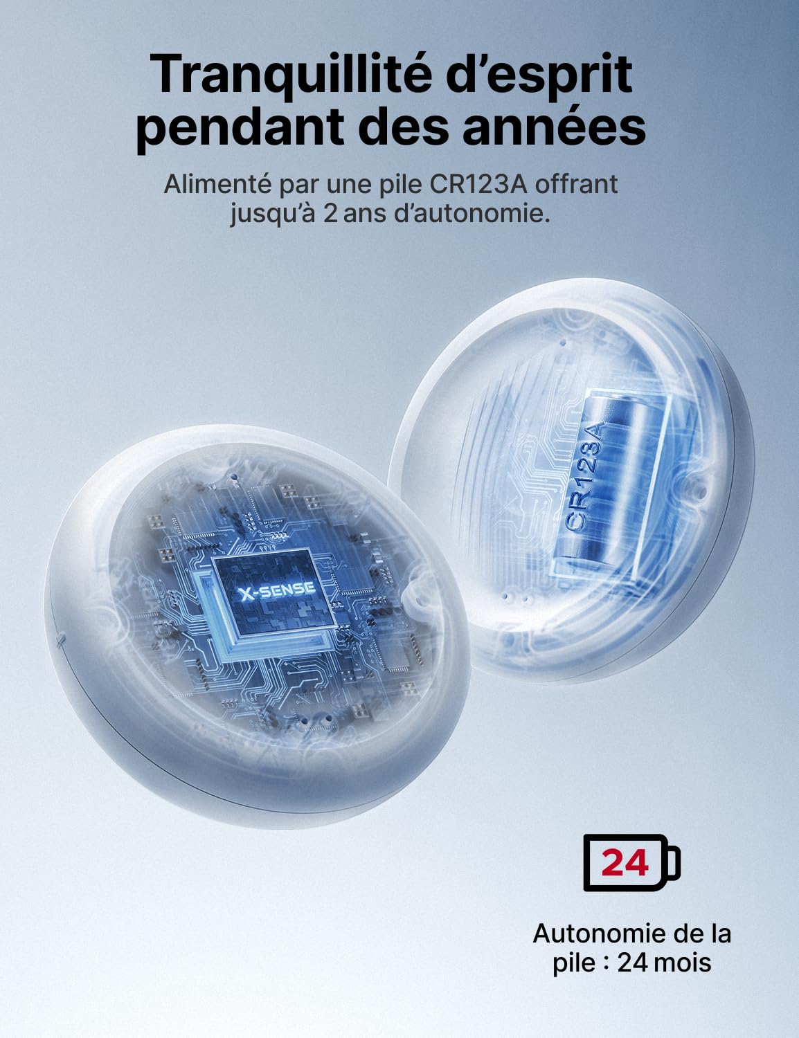 X-Sense Détecteur Wi-FI de Fuite d’Eau et de Basse Température, Capteur Intelligent 2-en-1 avec Alertes sur l’App de X-Sense Home Security, pour Cuisine, Salle de Bain, sous-Sol, Lot de 1