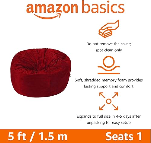 Miniatura 10 de Tienda Basics - Puf relleno de espuma viscoelástica con funda de microfibra