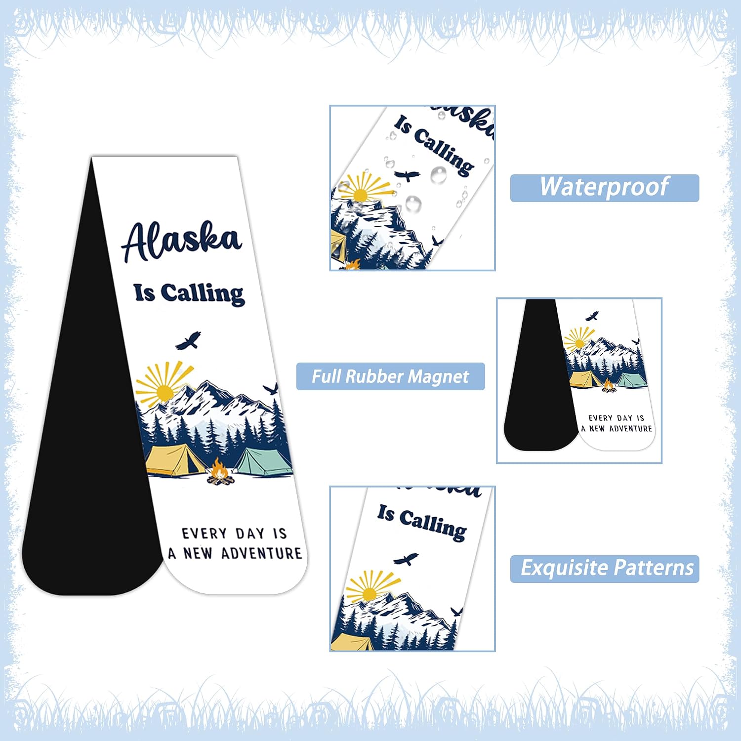 Alaska Souvenirs Magnetic Bookmarks, Book Mark Gifts for Men Women image 3