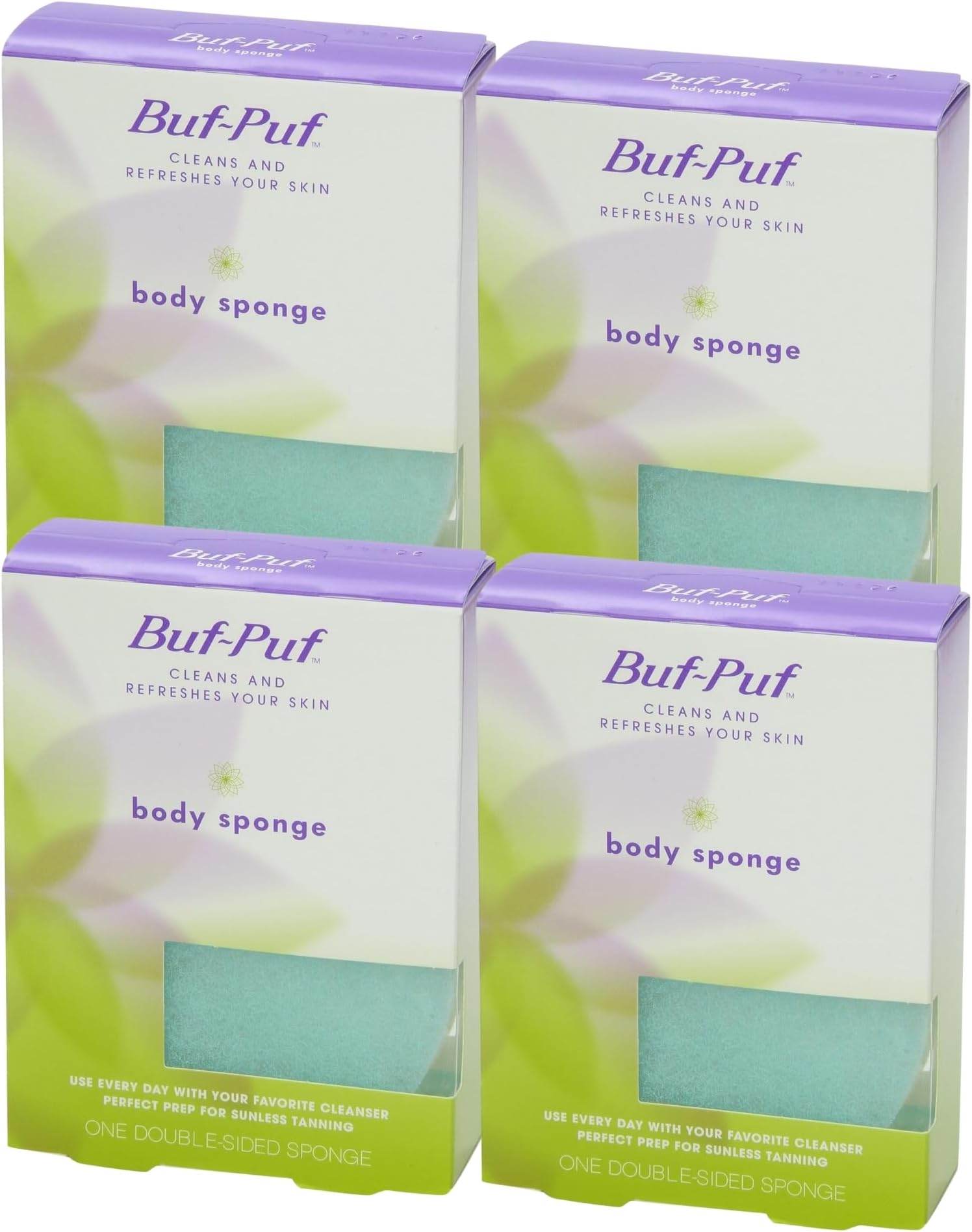 Buf-Puf Body Sponge - 1 ea, Pack of 4