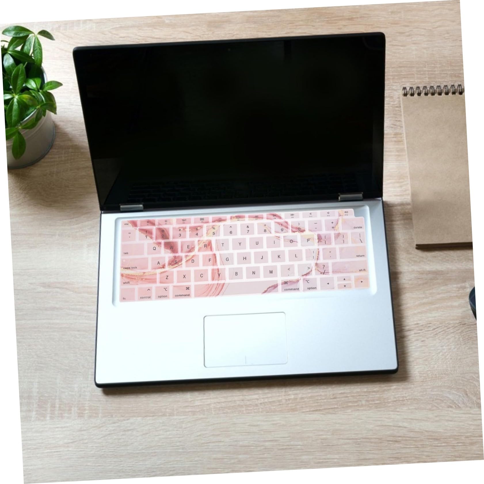 Sewroro 2 Piezas Funda para Portátil de Mármol de Fundas Protectoras Prácticas para Teclado de Portátil Diseño Marmoleado Carcasa de Plástico