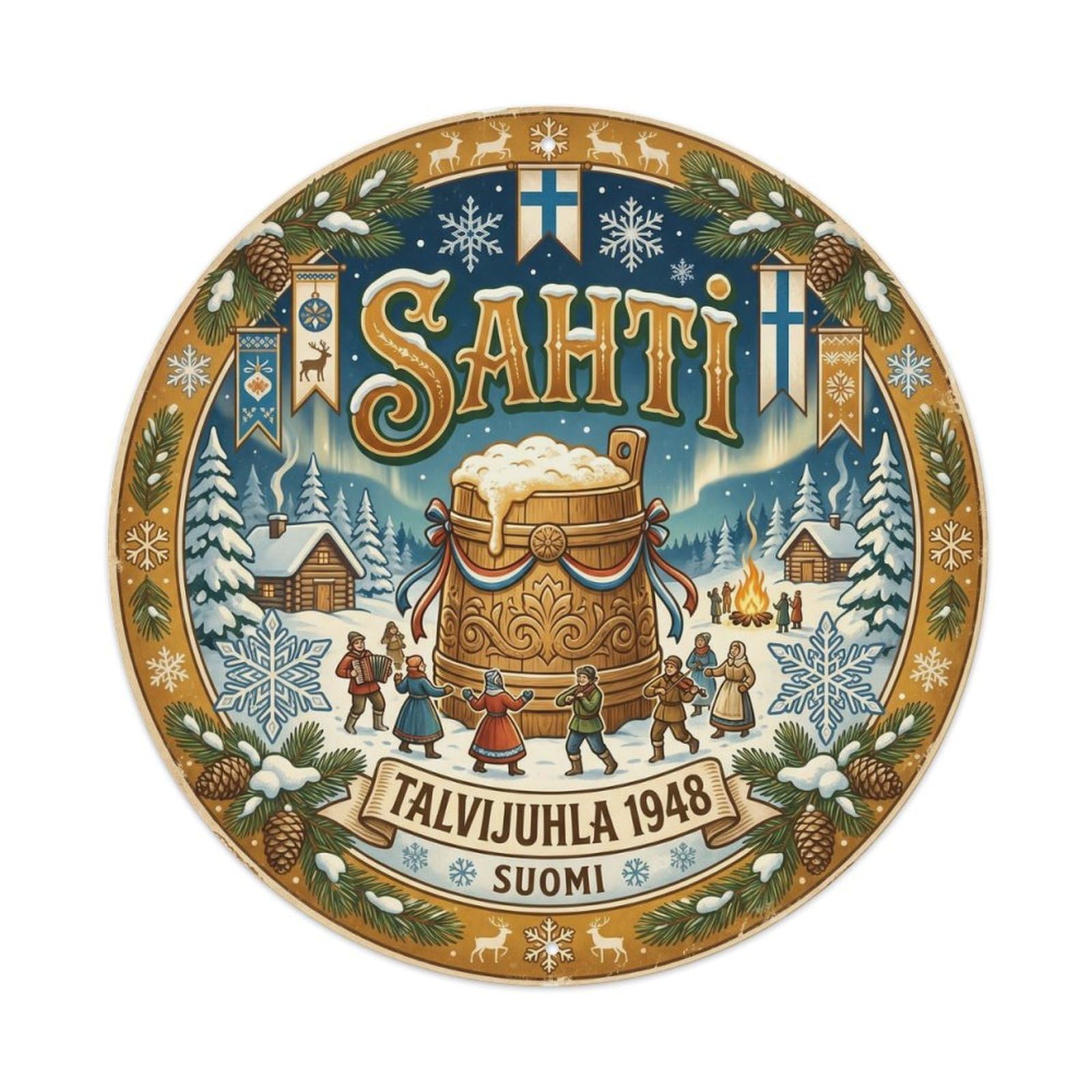 Sahti Farmhouse Ale House Fruit Brew Finnish Heritage Metal Tin Sign