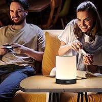 Vista 5 de Elecstars Lámpara de Mesita de Noche con Control Táctil con Altavoz Bluetooth, Luz Nocturna Regulable, Lámpara de Mesa Portátil, Mejor Regalo