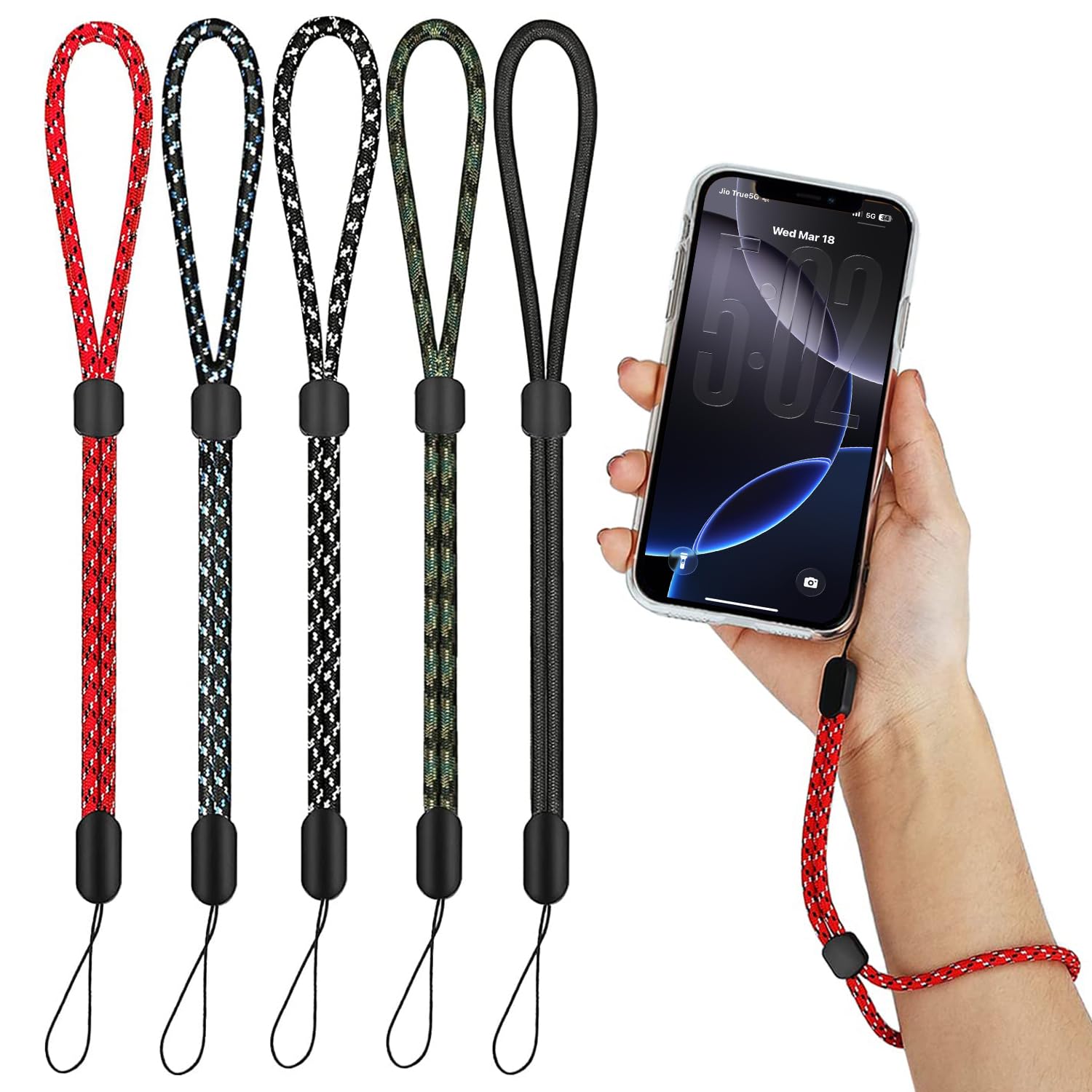Sounce Adjustable Nylon Lanyard Universal Neck and Wrist Strap, Compatible with all Mobile Phones, Secure Anti Drop, Durable, Lightweight-image-15