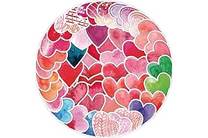 50Pcs Funky Heart Stickers