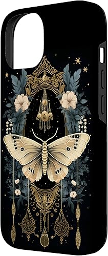 Miniatura 5 de Funda para iPhone 12 mini Celestial Moth Witchy Butterfly Botanical Moon Boho Flowers Case