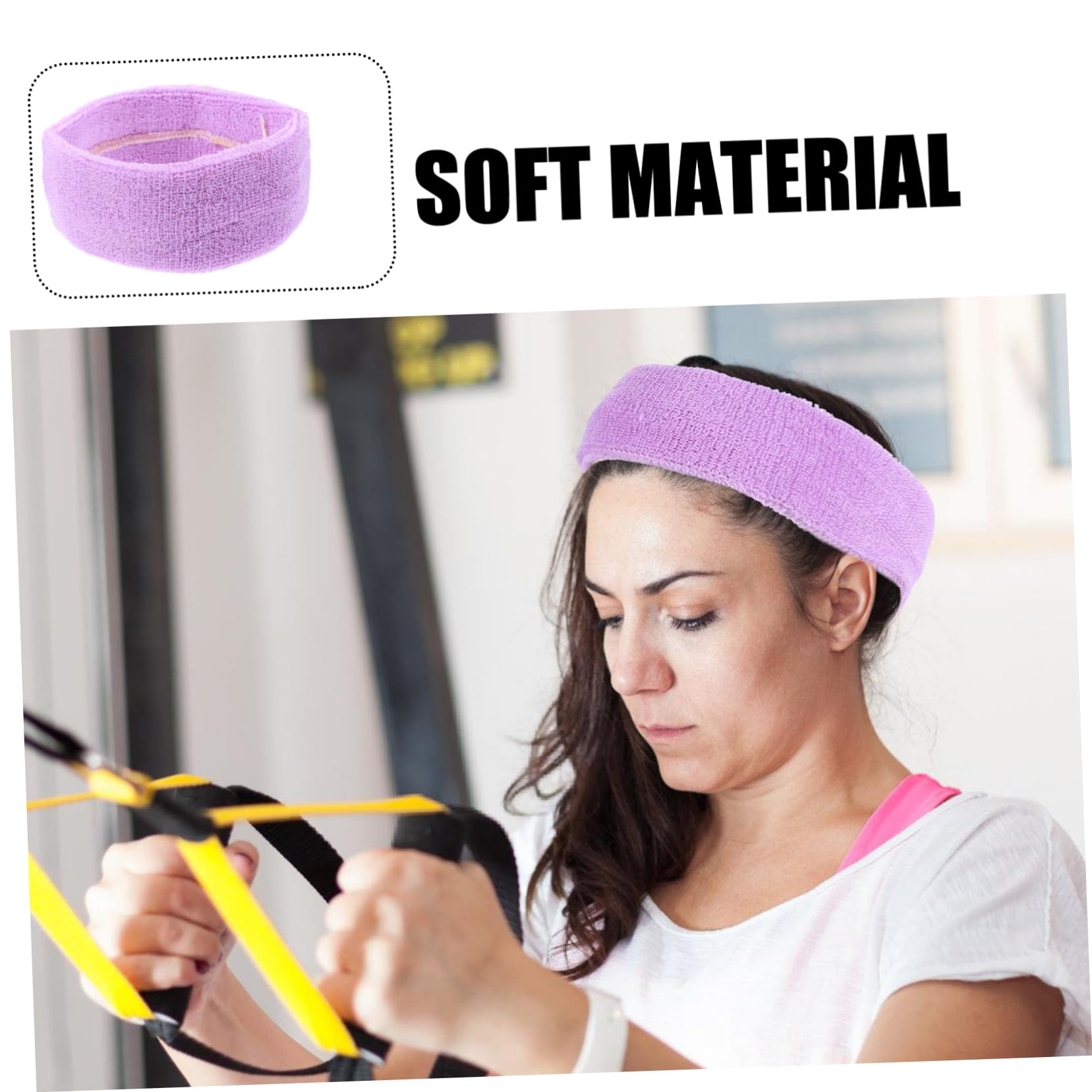UPKOCH Fascia Assorbente Del Sudore Fascia Antisudore Traspirante Sport Per Assorbire Fasce Di Sudore Elastico Allenamento Seta Nero Filato Di Poliestere