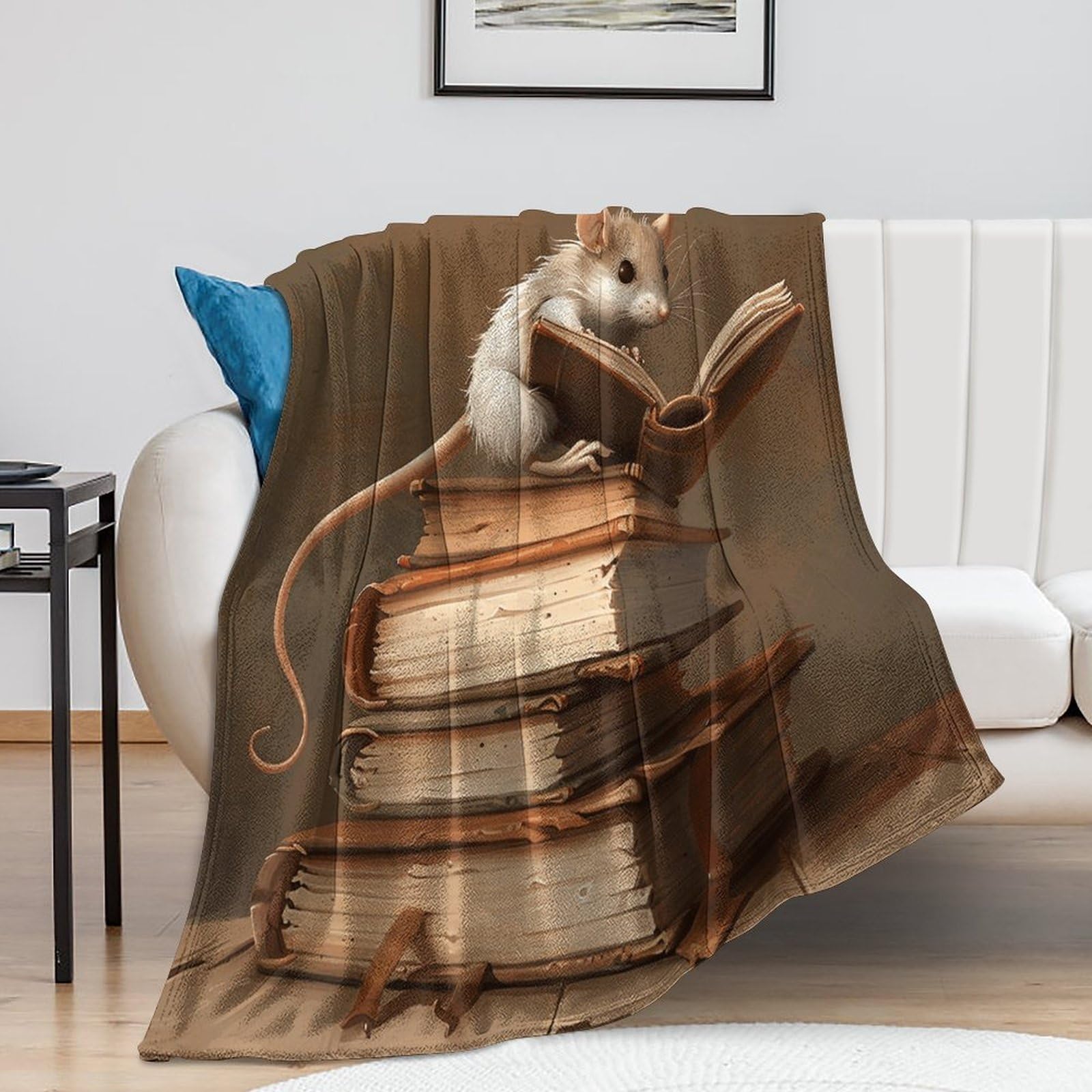 Couverture de lit de lecture douce plaid peluche pour des soirées cocooning