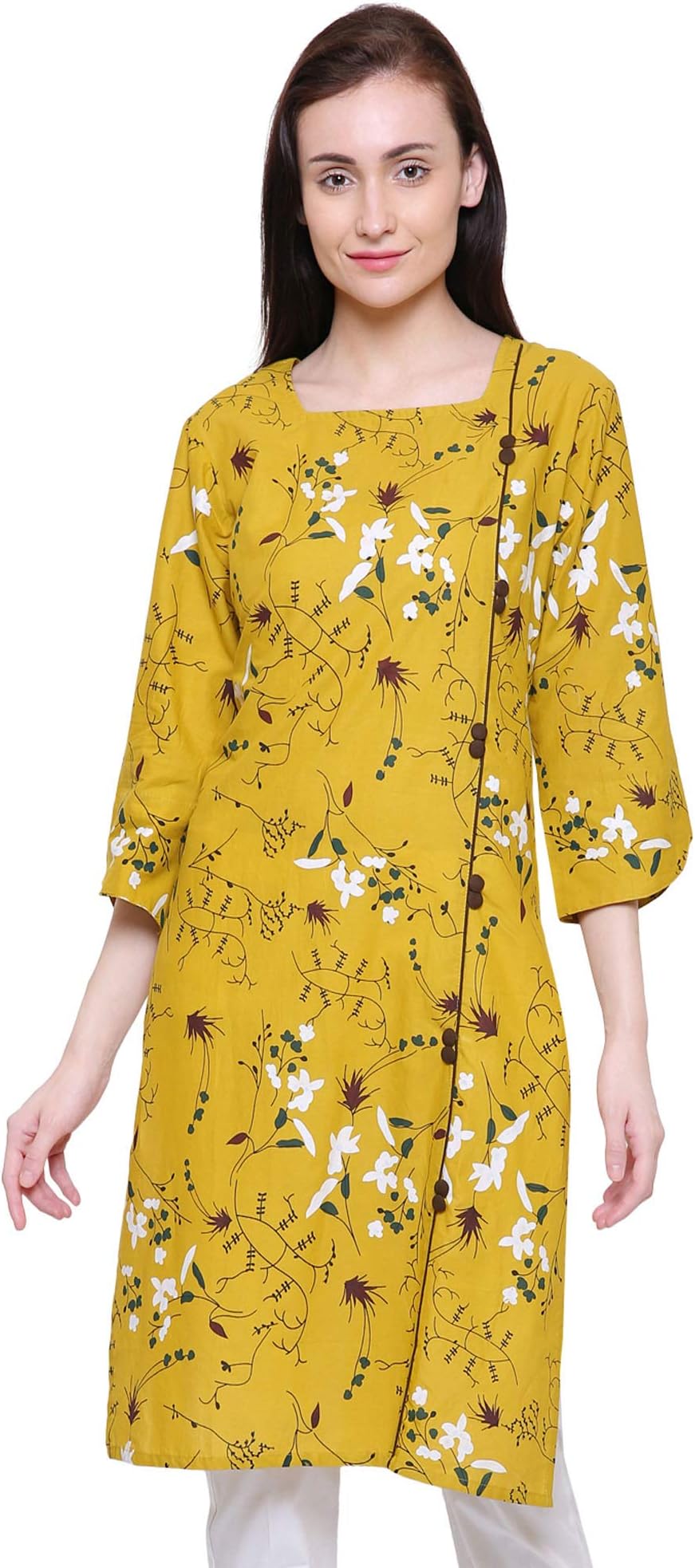 Saundarya Women's Khadi Cotton Straight Kurta