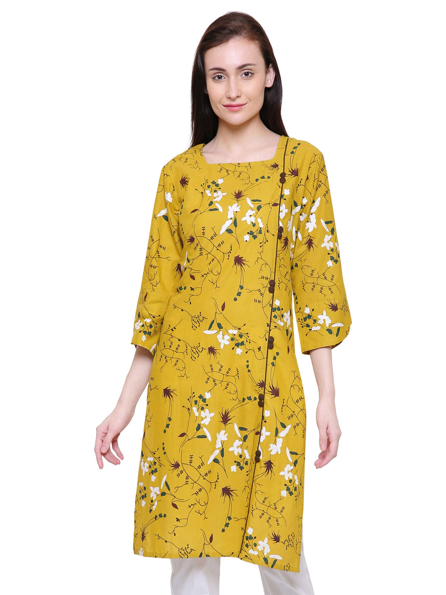 Saundarya Women's Khadi Cotton Straight Kurta