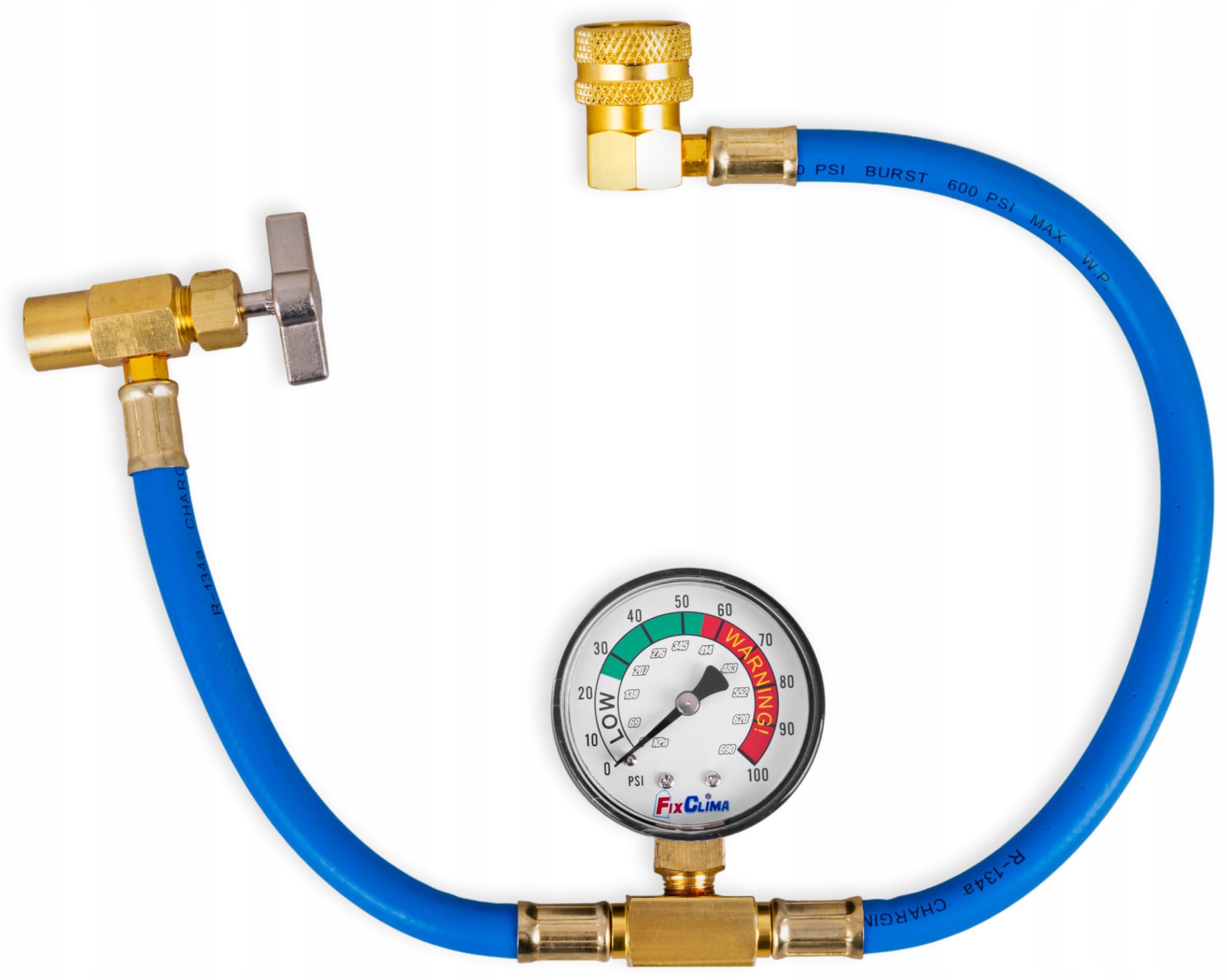 FixClima Klimaanlage Auto Nachfüllset R134a R12 Ersatz – 2x Kältemittel Gas (2x 170g) & Füllschlauch mit Manometer – für Fahrzeuge 1994-2016 – Inkl. Öl & Dichtungsmittel – DIY Klimaservice Set