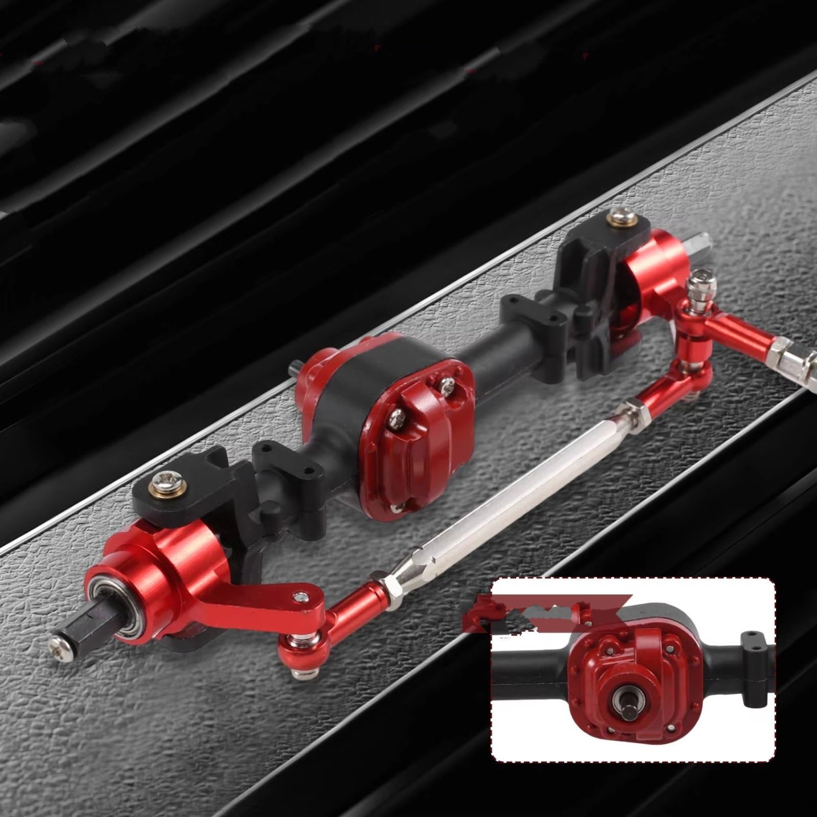 Compatible con MN D90 D91 D96 D99S para MN-90 para MN99S 1/12 RC Car Upgrade Parts Metal Front Rear Bridge Eje De Transmisión Piezas